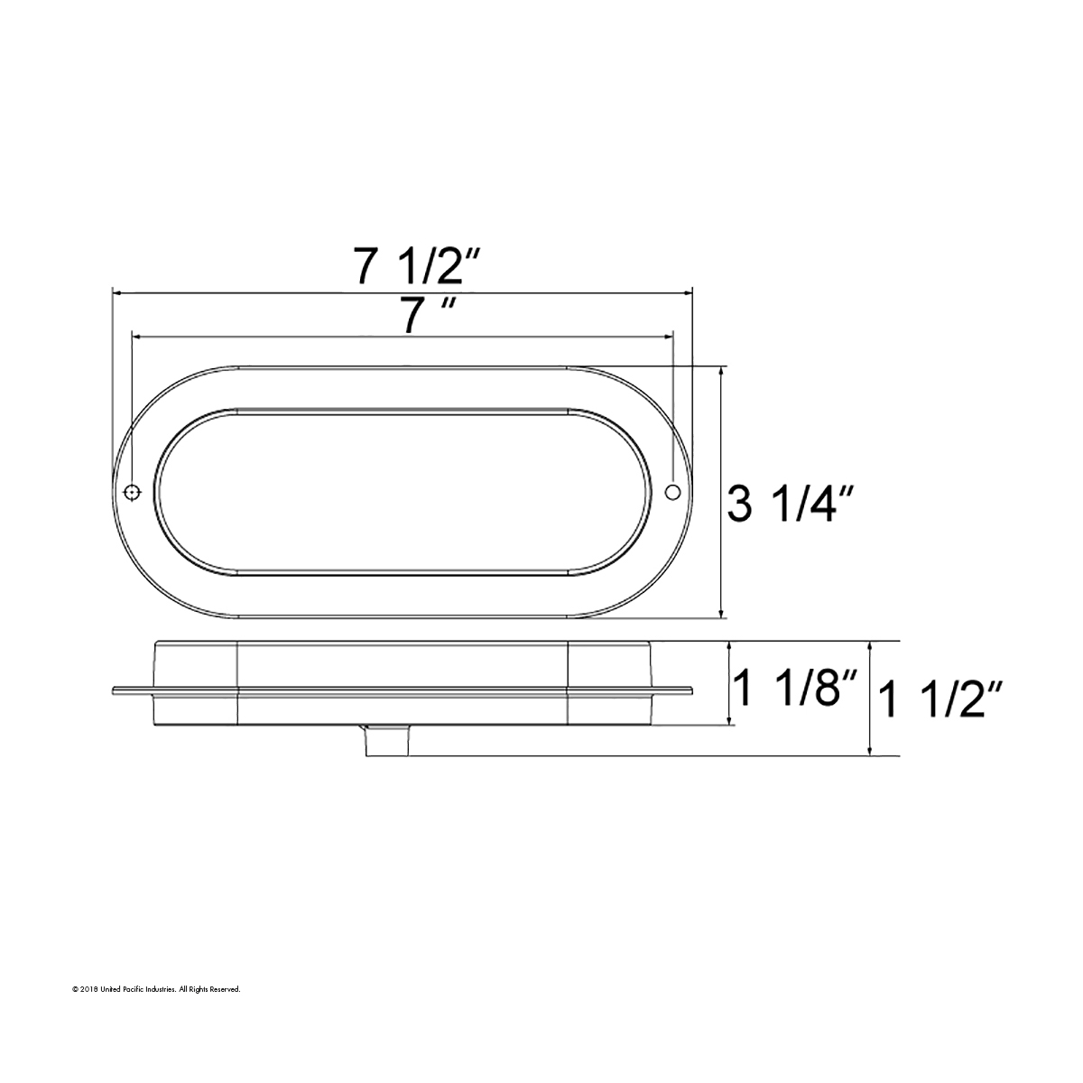 22 LED 6" Oval Flange Mount GloLight (Turn Signal) - Amber LED/Clear Lens - Thumbnail 5