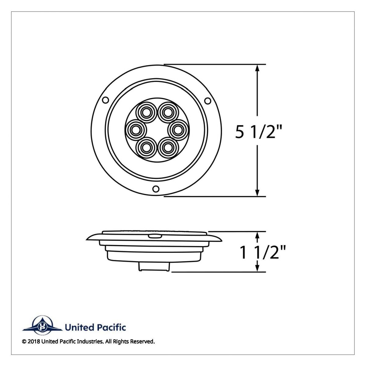 21 LED 4" Round Flange Mount GloLight (Stop, Turn & Tail) - Red LED/Red Lens - Thumbnail 7
