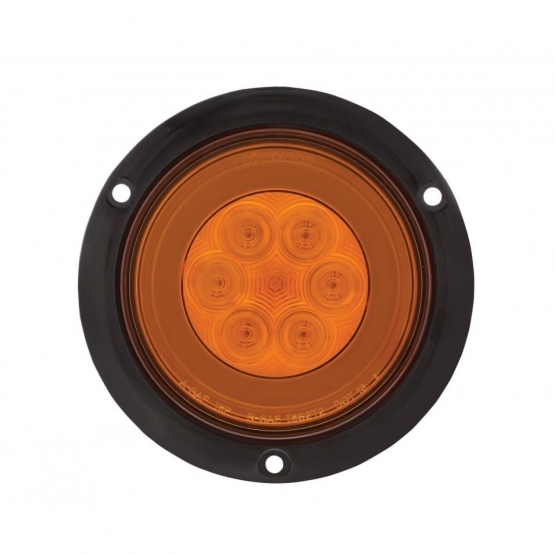 21 LED 4" Flange Mount GloLight (Turn Signal) - Amber LED/Amber Lens - Thumbnail 3