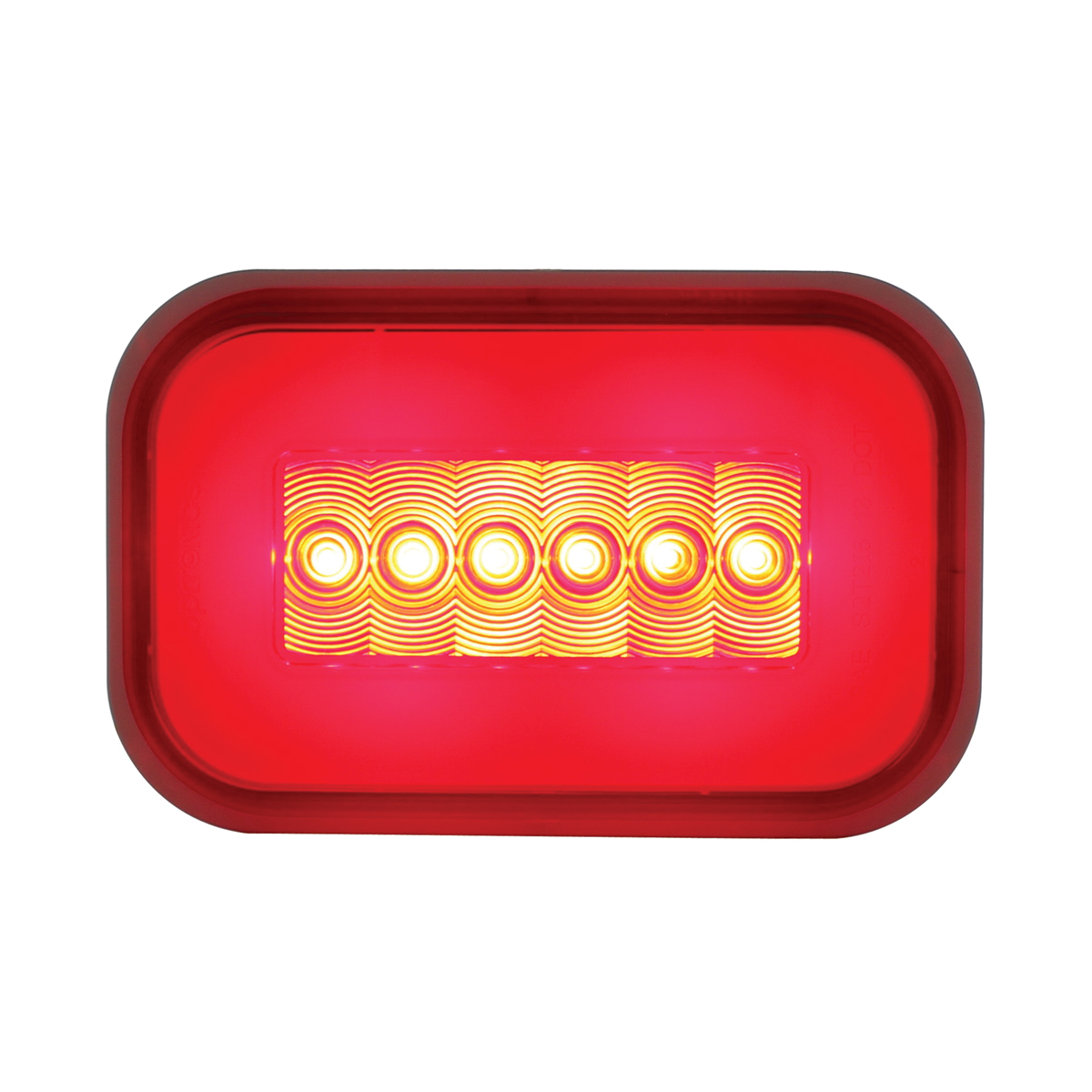 14 LED Rectangular GloLight (Stop, Turn & Tail) - Red LED/Red Lens (Bulk) - Thumbnail 7