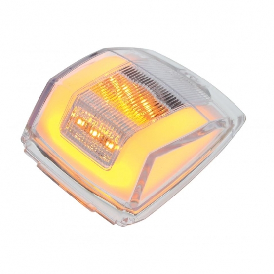 24 LED GloLight Square Cab Light - Amber LED/Clear Lens