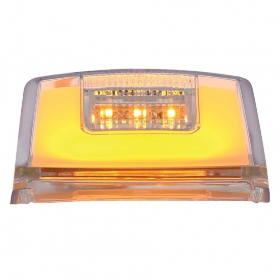 24 LED GloLight Square Cab Light - Amber LED/Clear Lens - Thumbnail 3