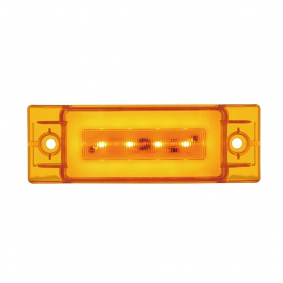 16 LED Rectangular GloLight (Clearance/Marker) - Amber LED/Amber Lens