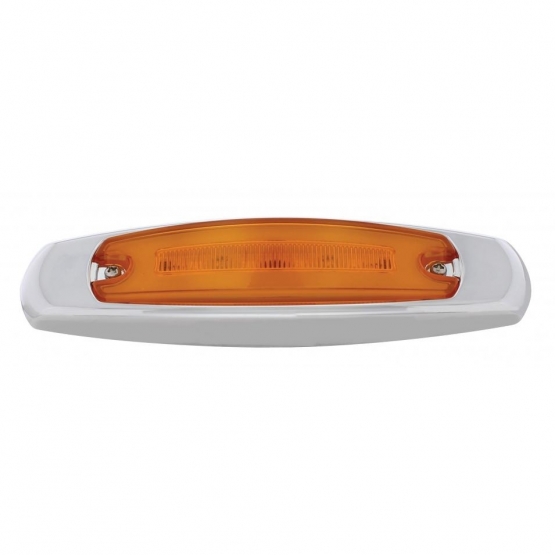 16 LED Rectangular GloLight With Bezel (Clearance/Marker) - Amber LED/Amber Lens - Thumbnail 4