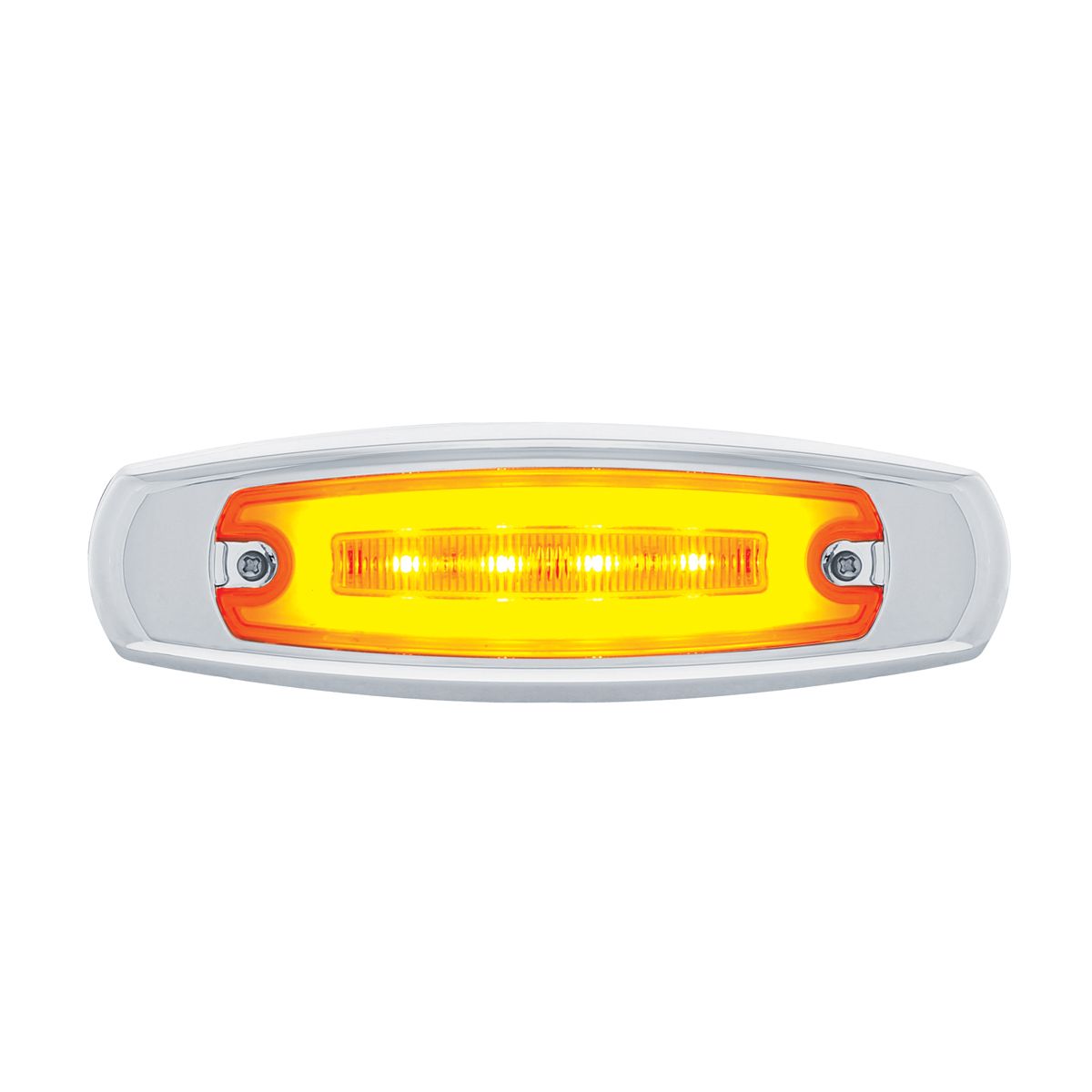16 LED Rectangular GloLight With Bezel (Clearance/Marker) - Amber LED/Amber Lens (Bulk)