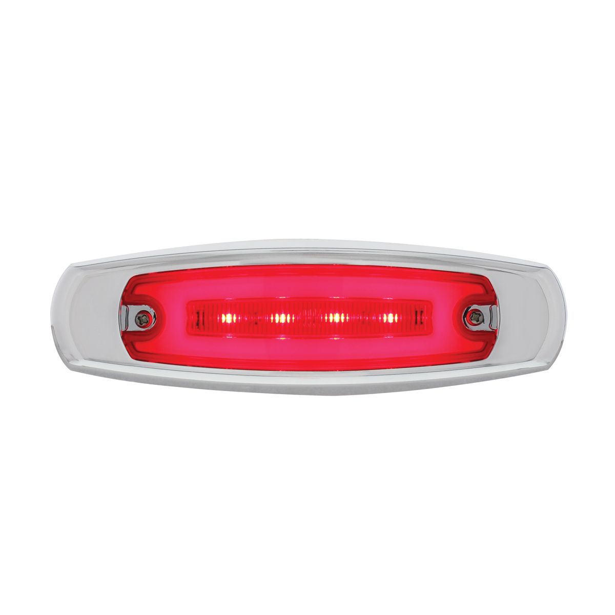 16 LED Rectangular GloLight With Bezel (Clearance/Marker) - Red LED/Red Lens (Bulk)