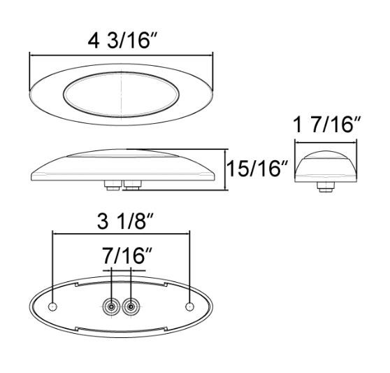 6 LED M5 Millennium GloLight (Clearance/Marker) - Amber LED/Amber Lens