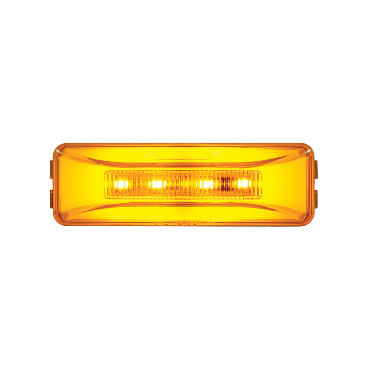 10 LED Rectangular GloLight (Clearance/Marker) - Amber LED/Amber Lens (Bulk)