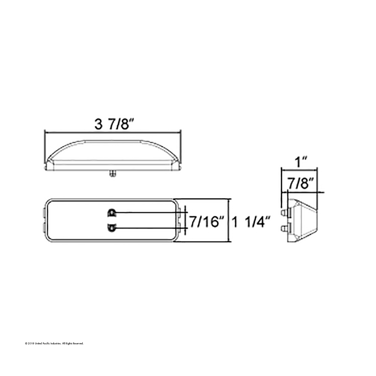 10 LED Rectangular GloLight (Clearance/Marker) - Red LED/Red Lens - Thumbnail 5
