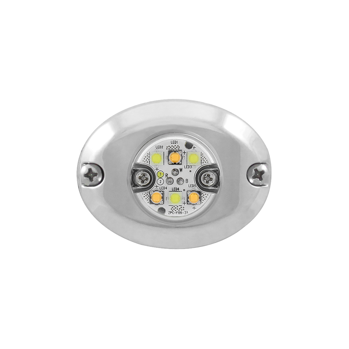 6 LED 1" Warning Light - Split Color - Thumbnail 4