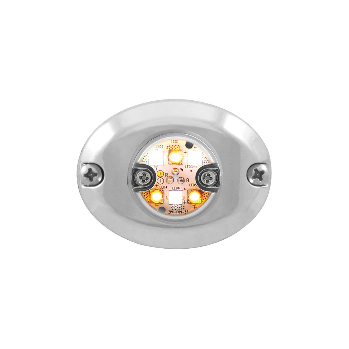 6 LED 1" Warning Light - Split Color - Thumbnail 7