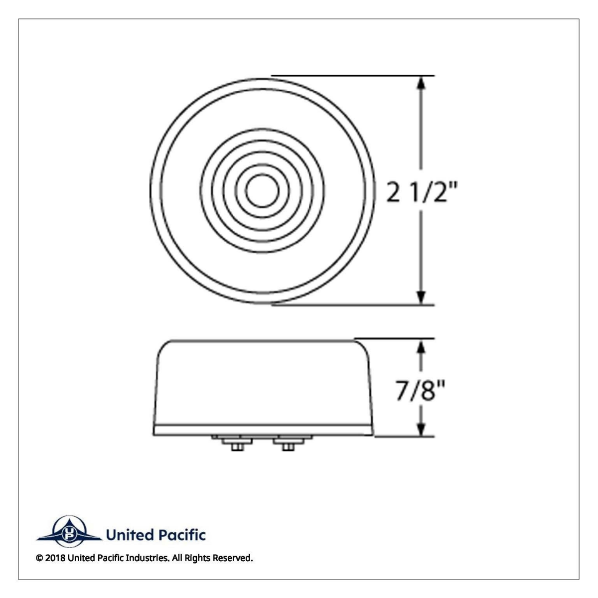 9 LED 2.5" Round GloLight (Clearance/Marker) - Amber LED/Amber Lens - Thumbnail 7