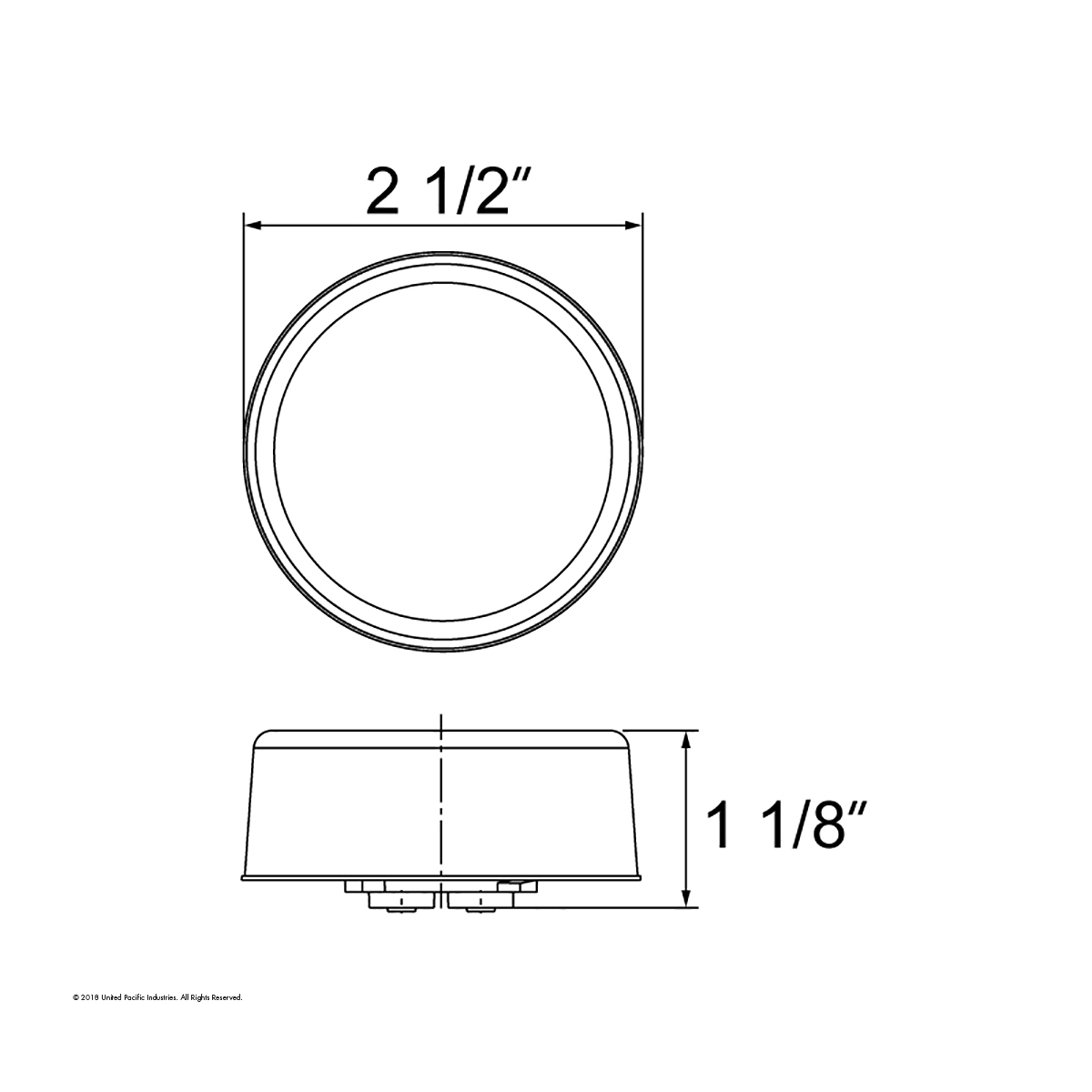 9 LED 2.5" Round GloLight (Clearance/Marker) - Amber LED/Amber Lens (Bulk) - Thumbnail 5