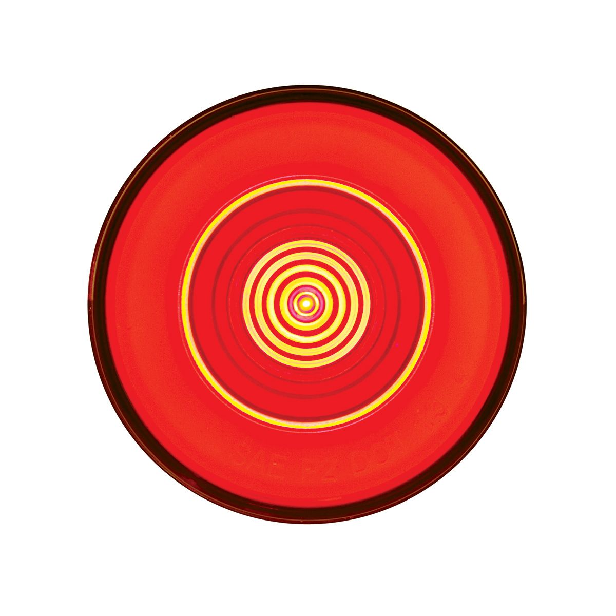 9 LED 2.5" Round GloLight (Clearance/Marker) - Red LED/Red Lens (Bulk)