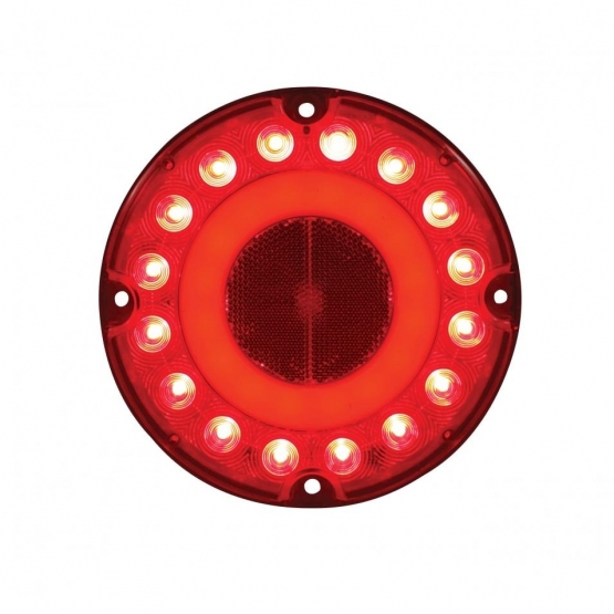 32 LED 7" GloLight (Stop, Turn & Tail) - Red LED/Red Lens