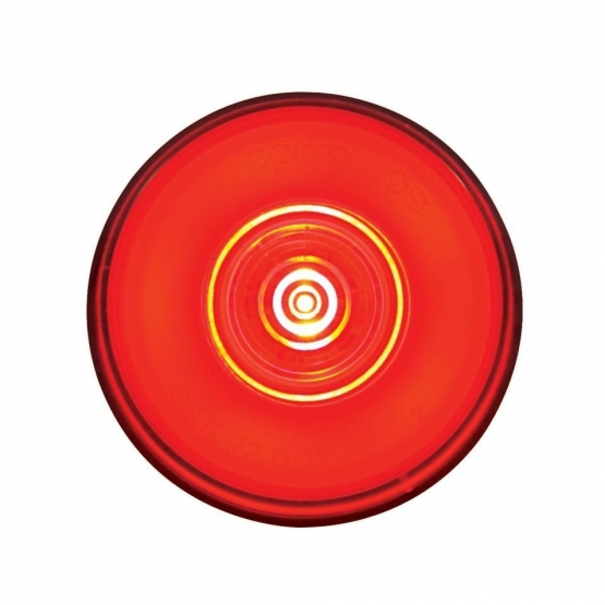 6 LED 2" Round GloLight (Clearance/Marker) - Red LED/Red Lens (Bulk) - Thumbnail 2