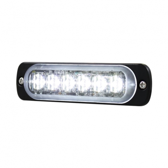 6 High Power LED Super Thin Directional Warning Light - White LED (Bulk) - Thumbnail 3