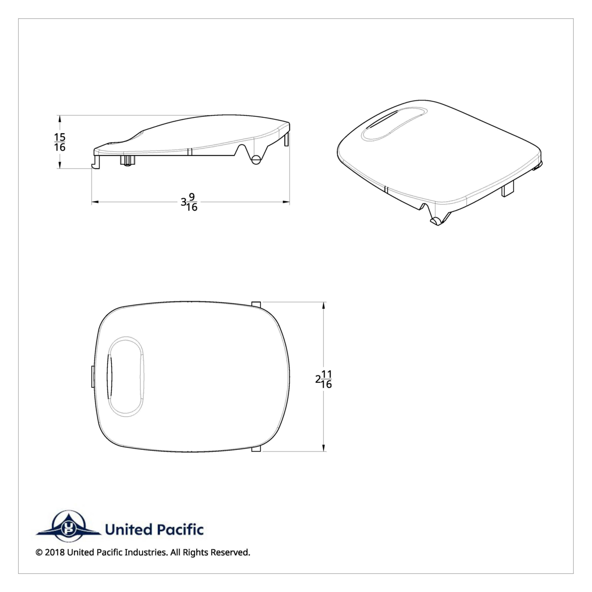 Rectangular Dome Light Lens For 2006+ Peterbilt - Purple - Thumbnail 7