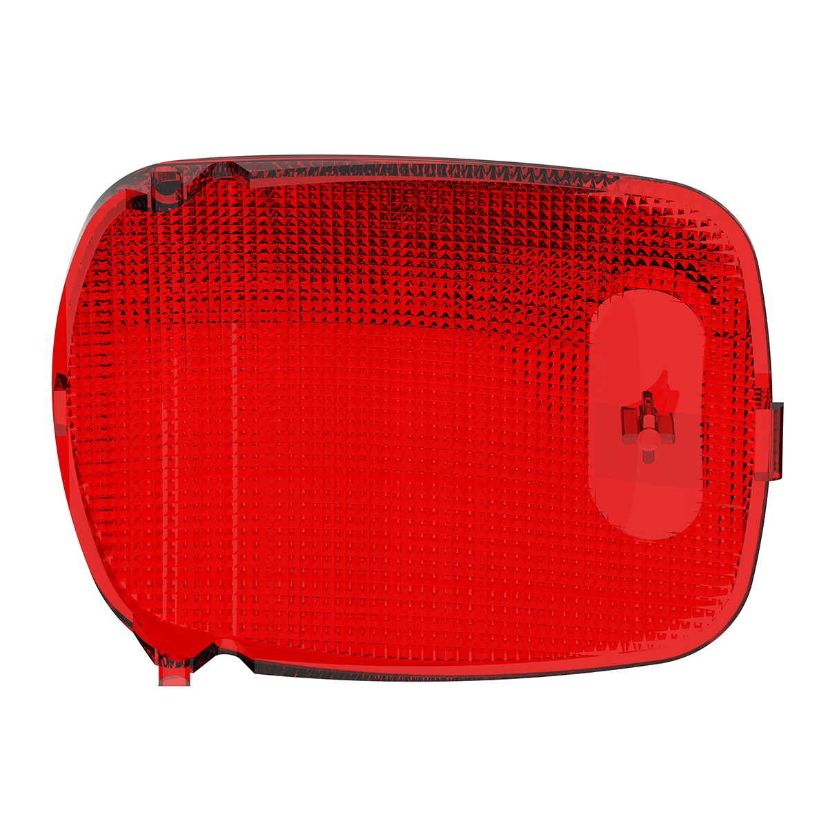 Rectangular Dome Light Lens For 2006+ Peterbilt - Red - Thumbnail 4