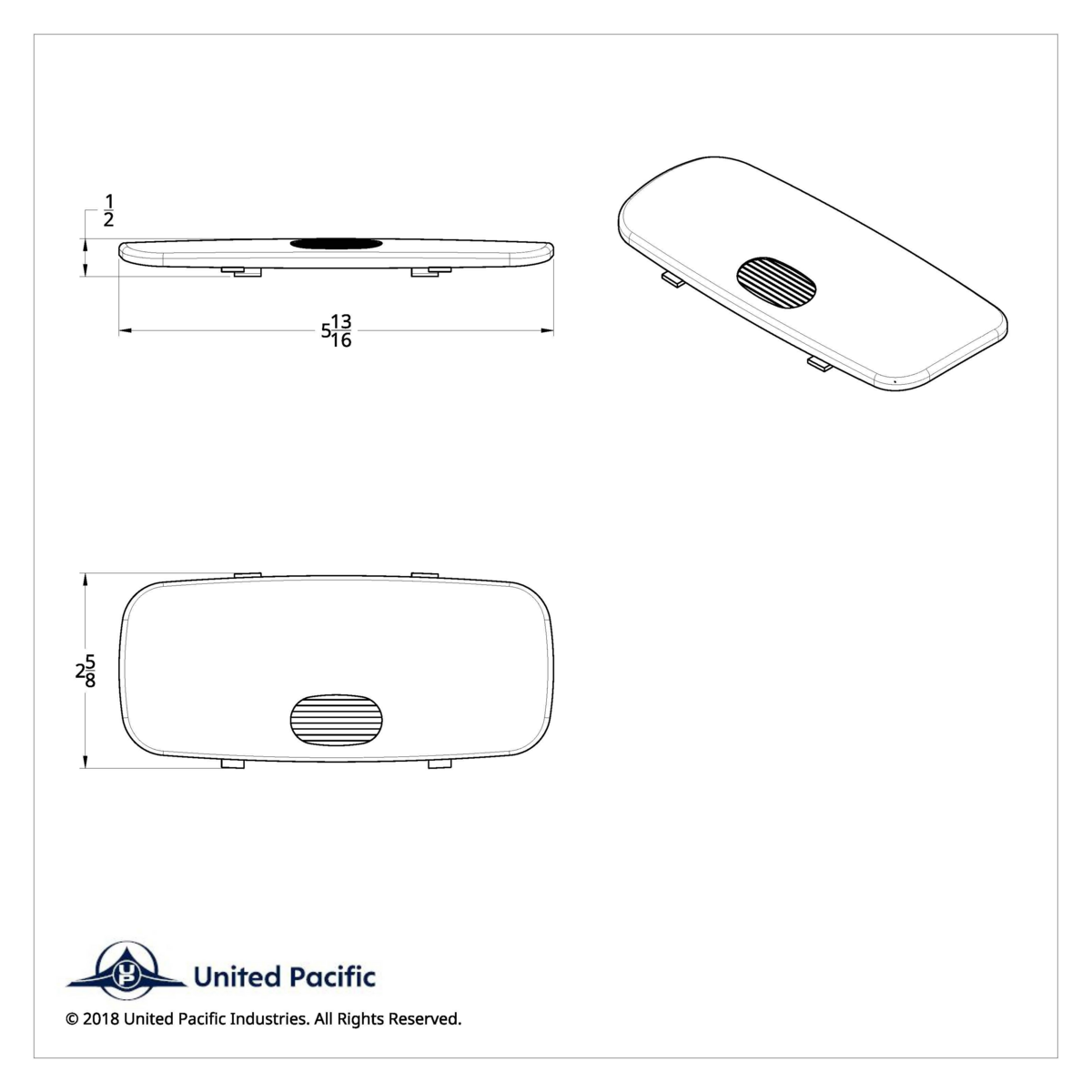 Center Dome Light Lens For 2006+ Peterbilt - Clear - Thumbnail 2