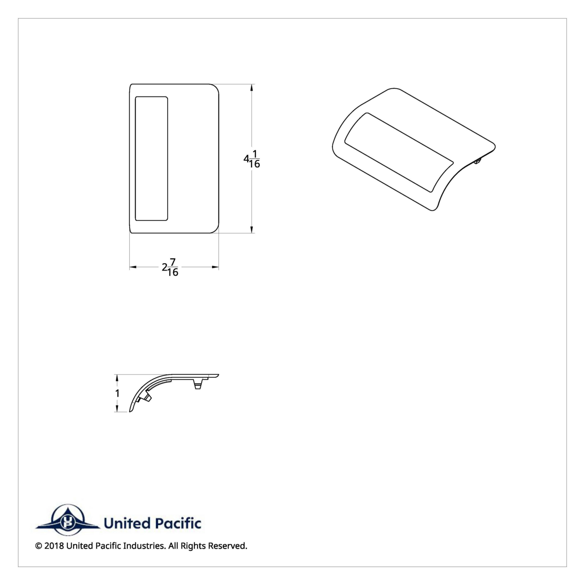Door Courtesy Light Lens For 2006+ Peterbilt - Blue - Thumbnail 4