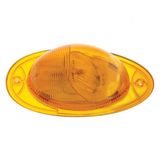 7 LED Turn Signal Light For 2008-2017 Freightliner Cascadia - Dome Lens, Amber LED/Amber Lens - Thumbnail 4