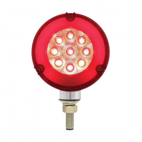 54 LED Single Stud Double Face GloLight (Turn Signal) - Amber & Red LED/Amber & Red Lens - Thumbnail 3