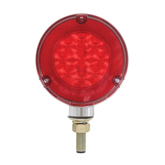 54 LED Single Stud Double Face GloLight (Turn Signal) - Amber & Red LED/Amber & Red Lens - Thumbnail 4