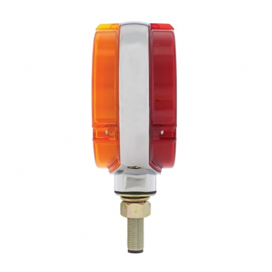 54 LED Single Stud Double Face GloLight (Turn Signal) - Amber & Red LED/Amber & Red Lens - Thumbnail 8
