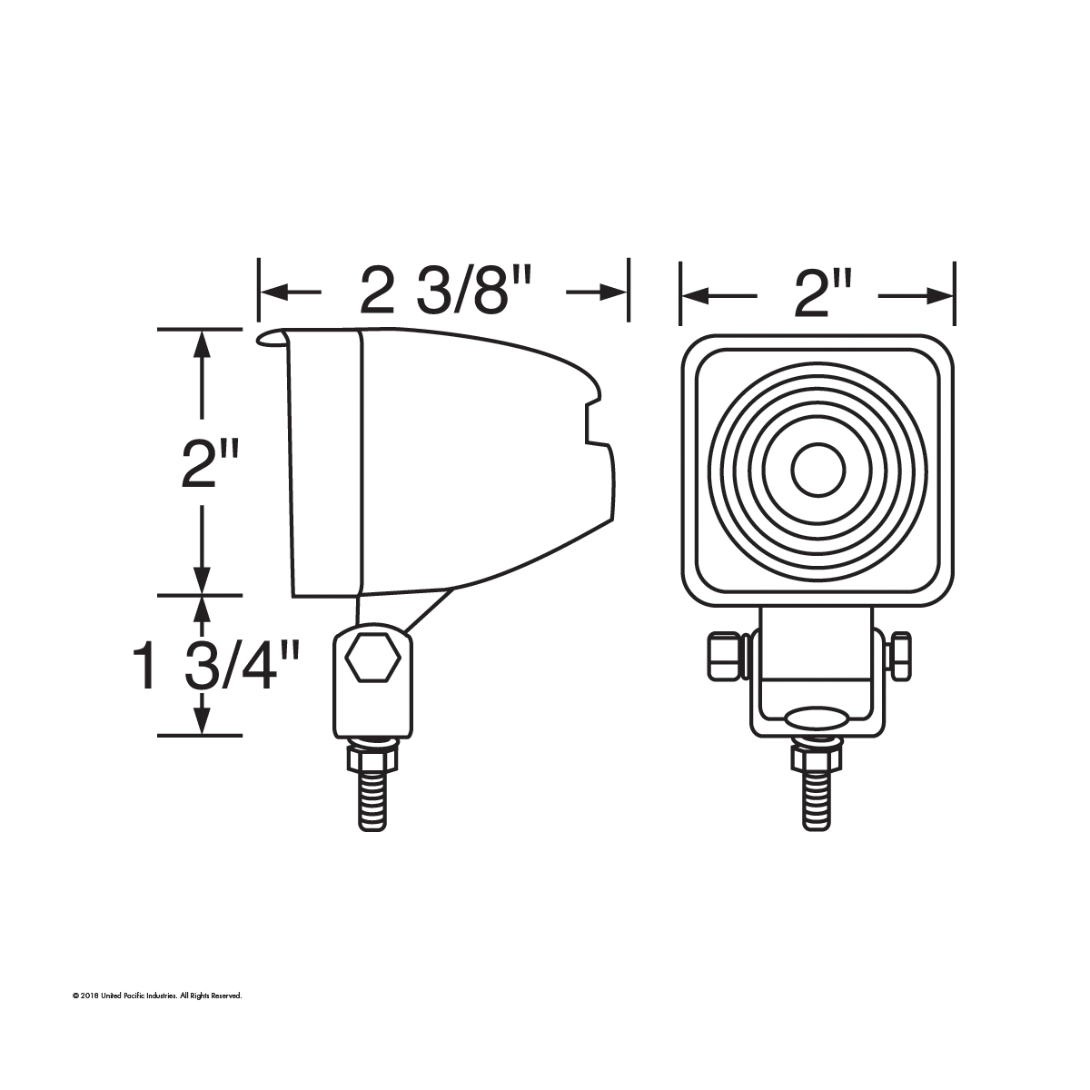 1 High Power 10-Watt LED Square Mini Work Light - 800 Lumens - Thumbnail 5