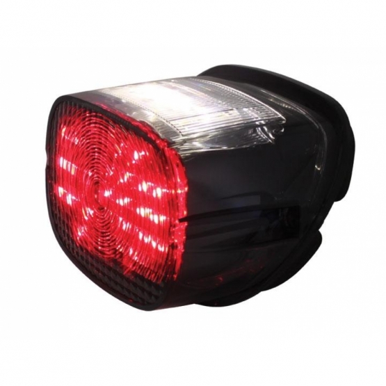 29 LED Tail Light For Harley Motorcycle With 4 LED License Light - Red LED/Smoked Lens - Thumbnail 3