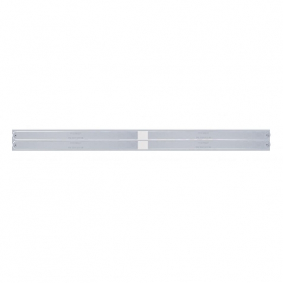 Chrome Top Mud Flap Plate With Four 14 LED 24" Light Bars - Red LED/Chrome Lens (Each)