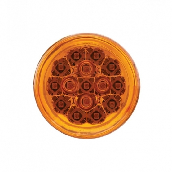 15 LED 2-3/8" Turn Signal Light For Harley Motorcycle- Amber LED/Amber Lens - Thumbnail 2