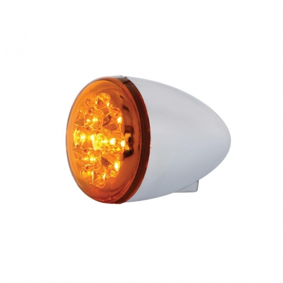 15 LED 2-3/8" Turn Signal Light For Harley Motorcycle- Amber LED/Amber Lens - Thumbnail 5