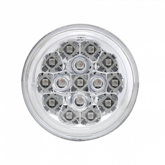 15 LED 2-3/8" Turn Signal Light For Motorcycle- Amber LED/Clear Lens - Thumbnail 2