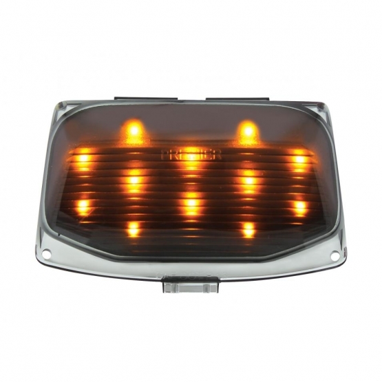 12 LED Front Fender Tip Light For Harley Motorcycle- Amber LED/Smoke Lens
