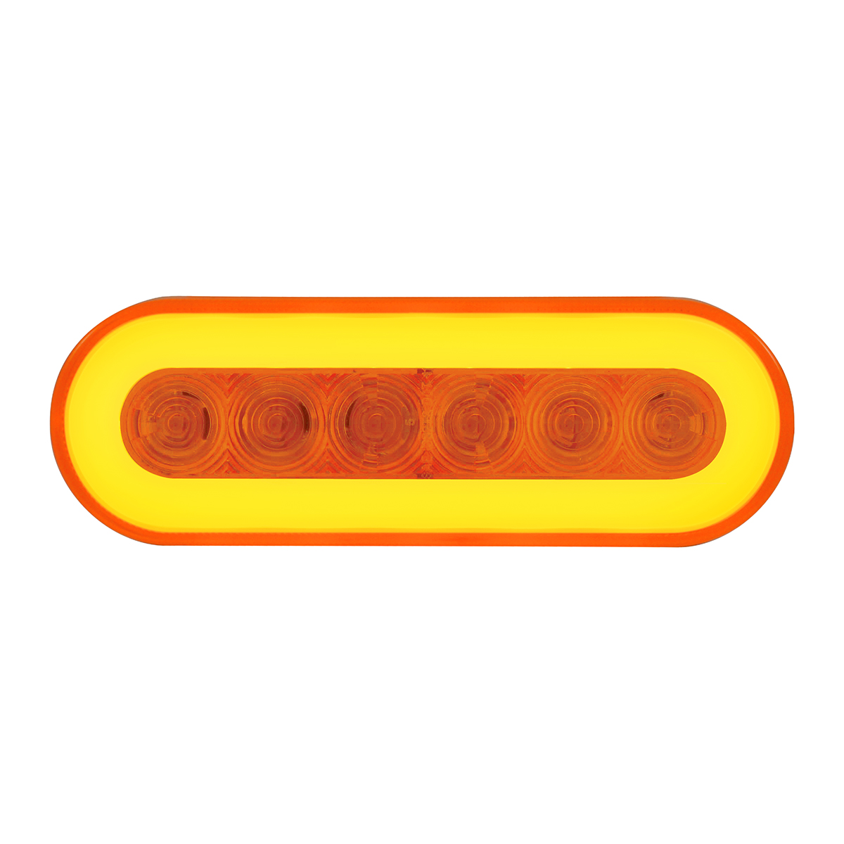 22 LED 6" Oval GloLight (Turn Signal) - Amber LED/Amber Lens - Thumbnail 2