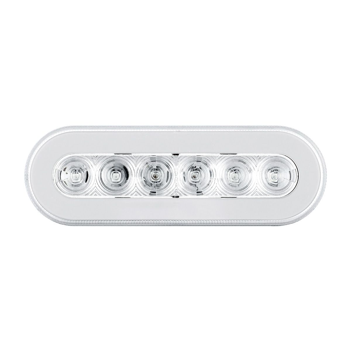 22 LED 6" Oval GloLight (Stop, Turn & Tail) - Red LED/Clear Lens