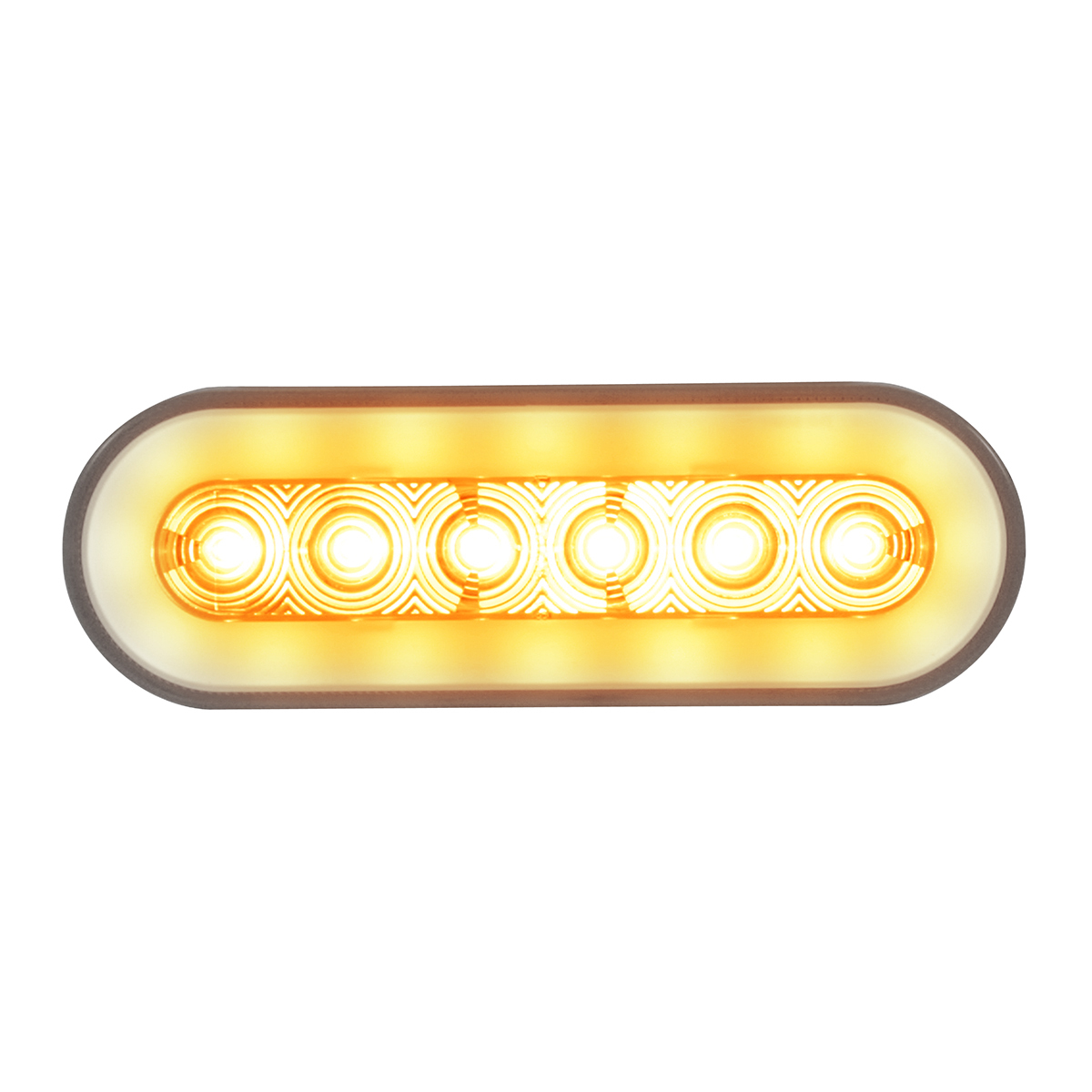 22 LED 6" Oval GloLight (Turn Signal) - Amber LED/Clear Lens - Thumbnail 7