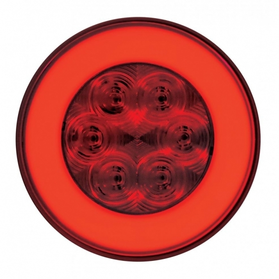21 LED 4" Round GloLight (Stop, Turn & Tail) - Red LED/Red Lens (Bulk) - Thumbnail 2