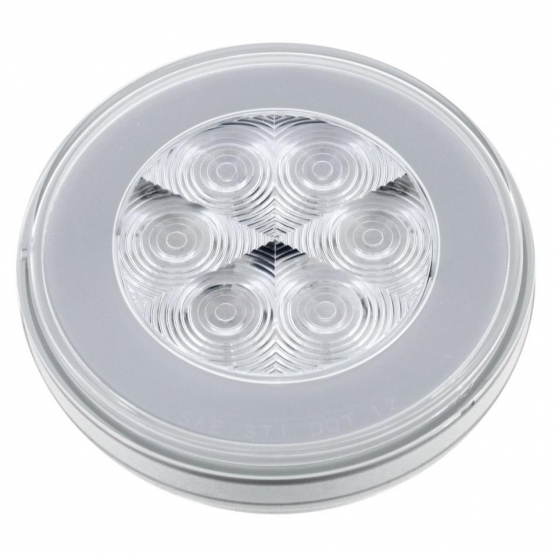 21 LED 4" Round GloLight (Stop, Turn & Tail) - Red LED/Clear Lens - Thumbnail 4
