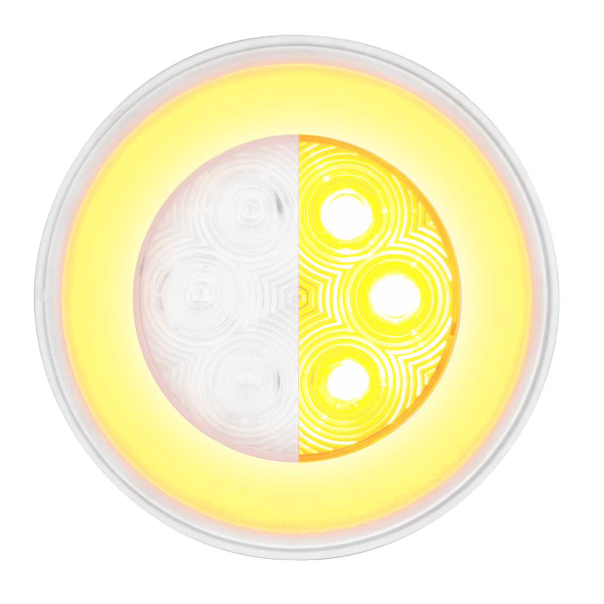 21 LED 4" GloLight (Turn Signal) - Amber LED/Clear Lens - Thumbnail 3