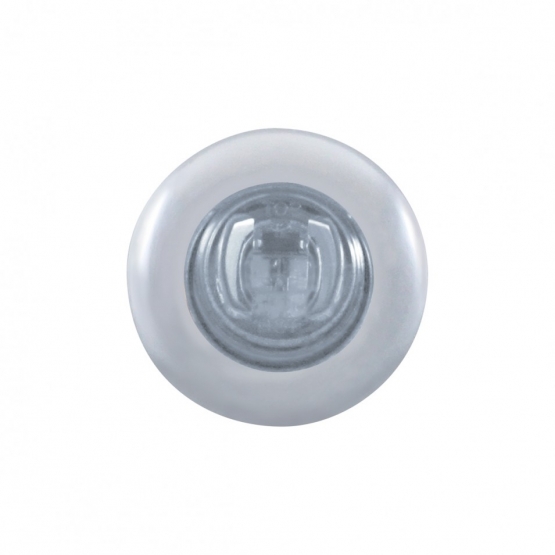 2 LED 3/4" Mini Light With Bezel (Clearance/Marker) - Amber LED/Clear Lens - Thumbnail 2