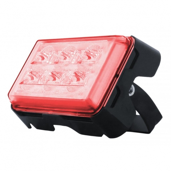 6 High Power LED Rectangular Warning Light With Bracket - Red LED (Bulk) - Thumbnail 2