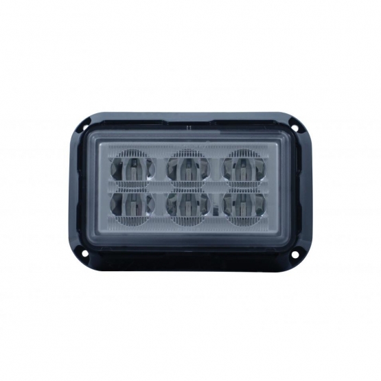 6 High Power LED Rectangular Warning Light - Blue LED (Bulk) - Thumbnail 2