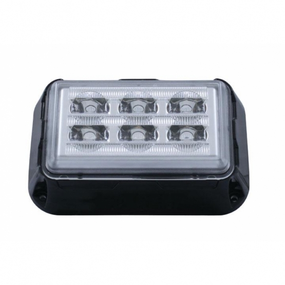 6 High Power LED Rectangular Warning Light - Red LED (Bulk) - Thumbnail 4