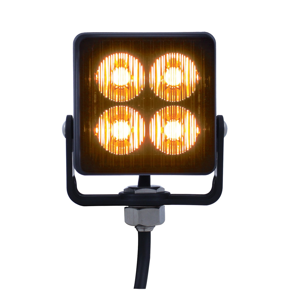 4 High Power LED Square Warning Lighthead - Amber LED (Bulk) - Thumbnail 8