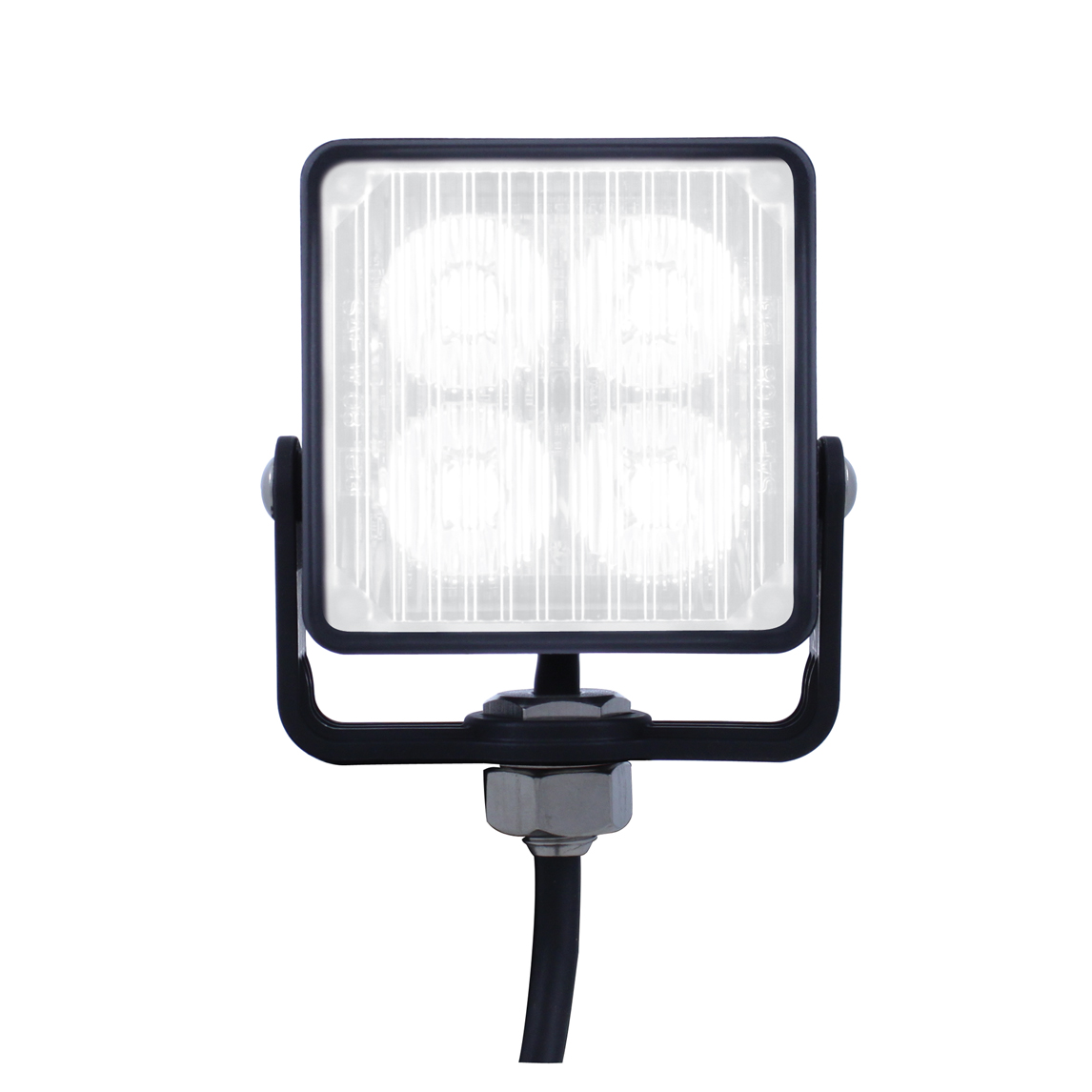 4 High Power LED Square Warning Lighthead - White LED (Bulk)