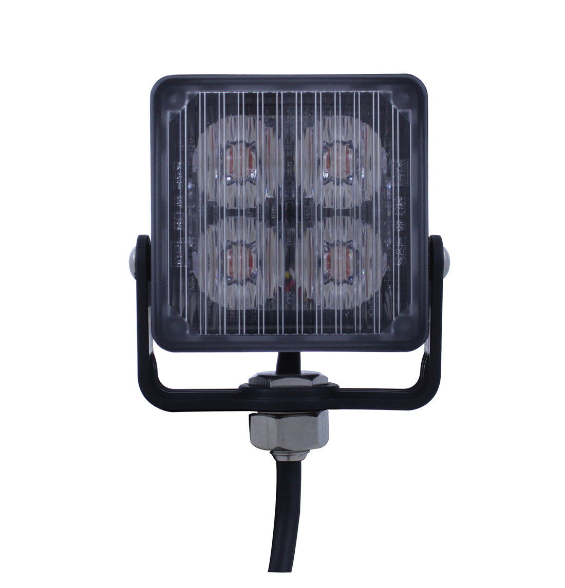 4 High Power LED Square Warning Lighthead - White LED (Bulk) - Thumbnail 4