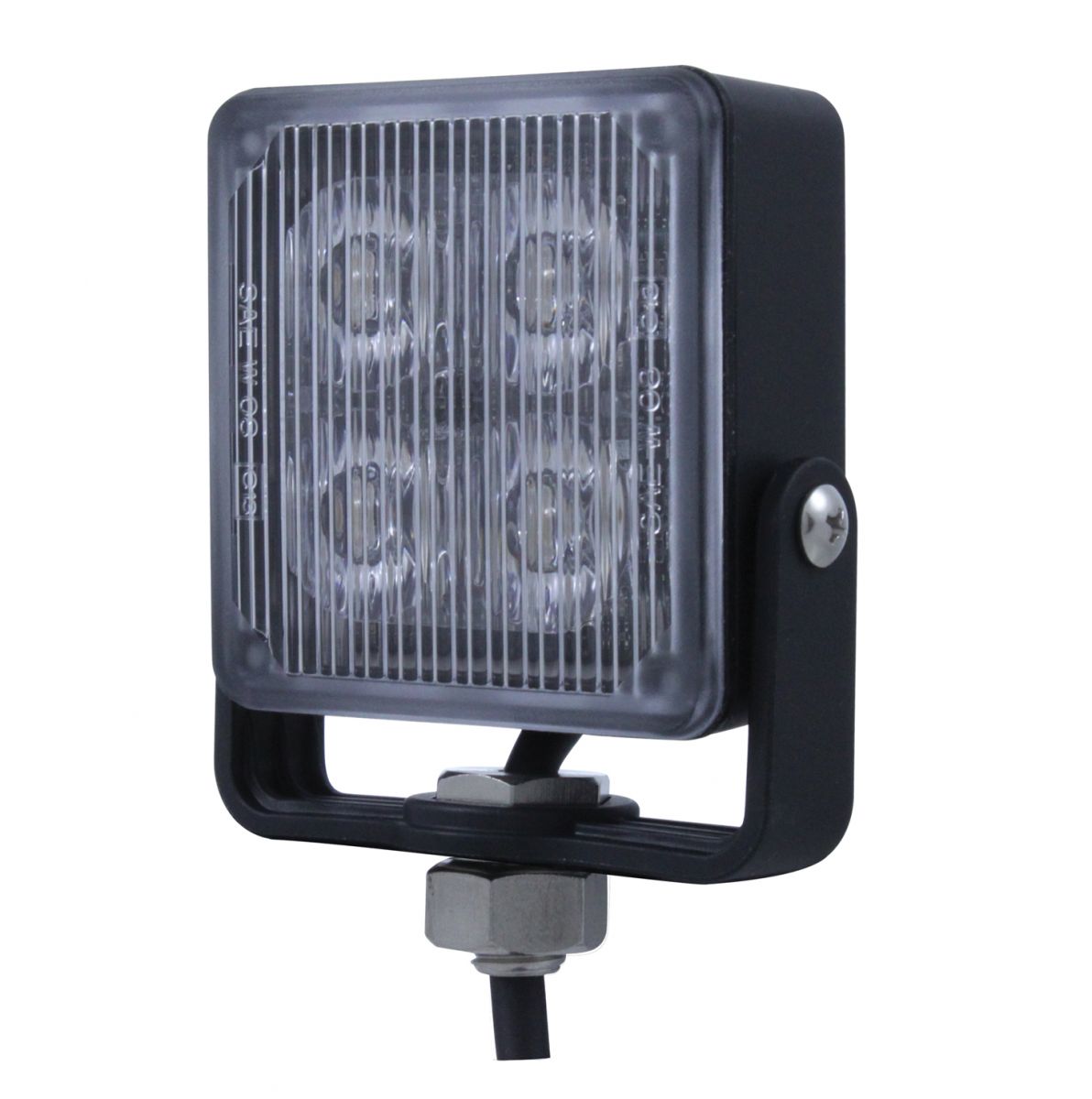 4 High Power LED Square Warning Lighthead - White LED (Bulk) - Thumbnail 5